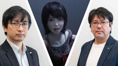 Fatal Frame 2: Crimson Butterfly Remake screenshot, featuring directors Makoto Shibata and Hidehiko Nakajima.